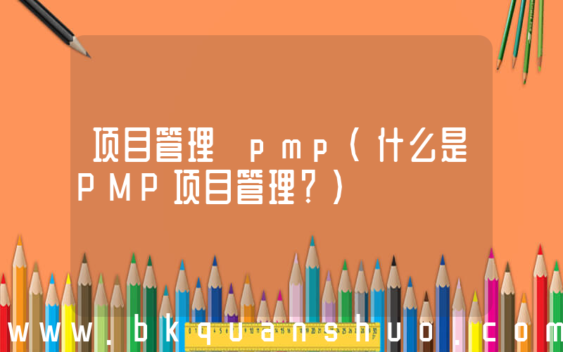 项目管理 pmp(什么是PMP项目管理？)